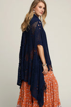 Load image into Gallery viewer, Blue Bohemian Crochet Knit Vest

