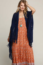 Load image into Gallery viewer, Blue Bohemian Crochet Knit Vest
